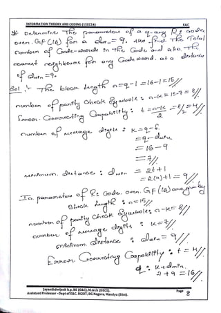 VTU CBCS E&C 5th sem Information theory and coding(15EC54) Module -5 notes