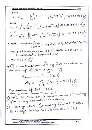 VTU CBCS E&C 5th sem Information theory and coding(15EC54) Module -5 notes