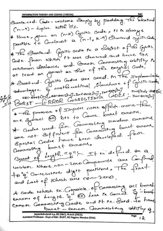 VTU CBCS E&C 5th sem Information theory and coding(15EC54) Module -5 notes