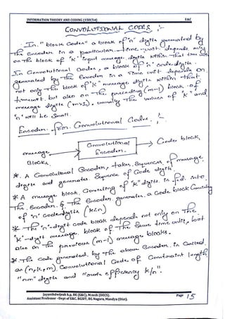 VTU CBCS E&C 5th sem Information theory and coding(15EC54) Module -5 notes