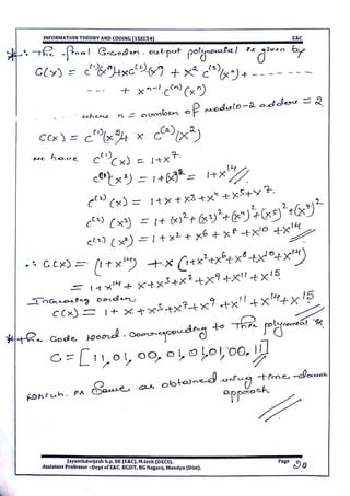 VTU CBCS E&C 5th sem Information theory and coding(15EC54) Module -5 notes