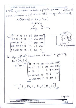 VTU CBCS E&C 5th sem Information theory and coding(15EC54) Module -5 notes