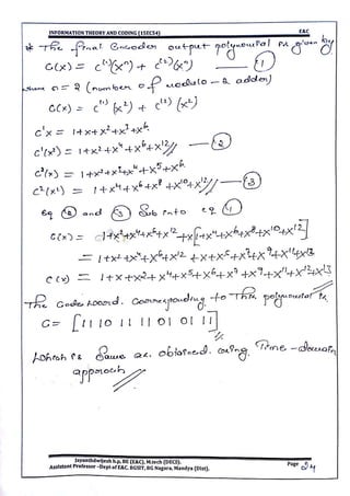 VTU CBCS E&C 5th sem Information theory and coding(15EC54) Module -5 notes