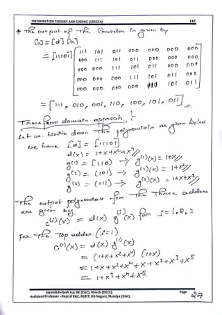 VTU CBCS E&C 5th sem Information theory and coding(15EC54) Module -5 notes