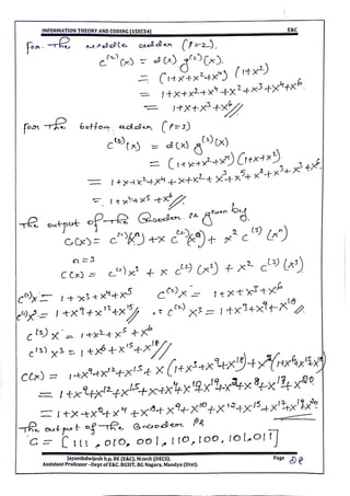 VTU CBCS E&C 5th sem Information theory and coding(15EC54) Module -5 notes