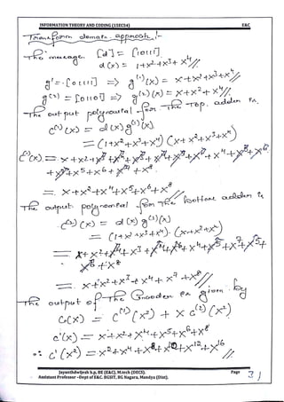 VTU CBCS E&C 5th sem Information theory and coding(15EC54) Module -5 notes