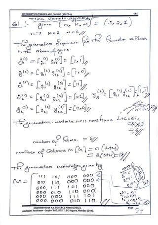 VTU CBCS E&C 5th sem Information theory and coding(15EC54) Module -5 notes