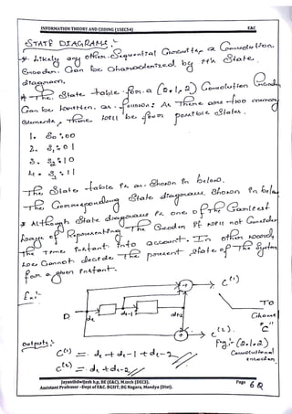 VTU CBCS E&C 5th sem Information theory and coding(15EC54) Module -5 notes
