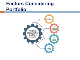 Factors Considering
Portfolio
 