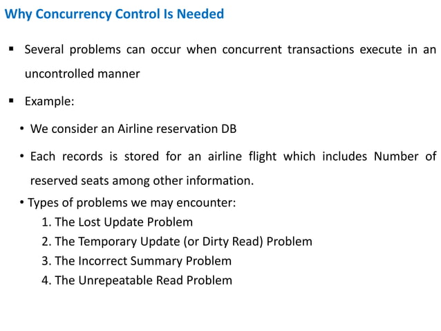 Transactions and concurrency control mechanisms in database management ...