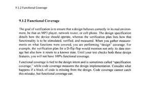 9.1.2 Functional Coverage
 