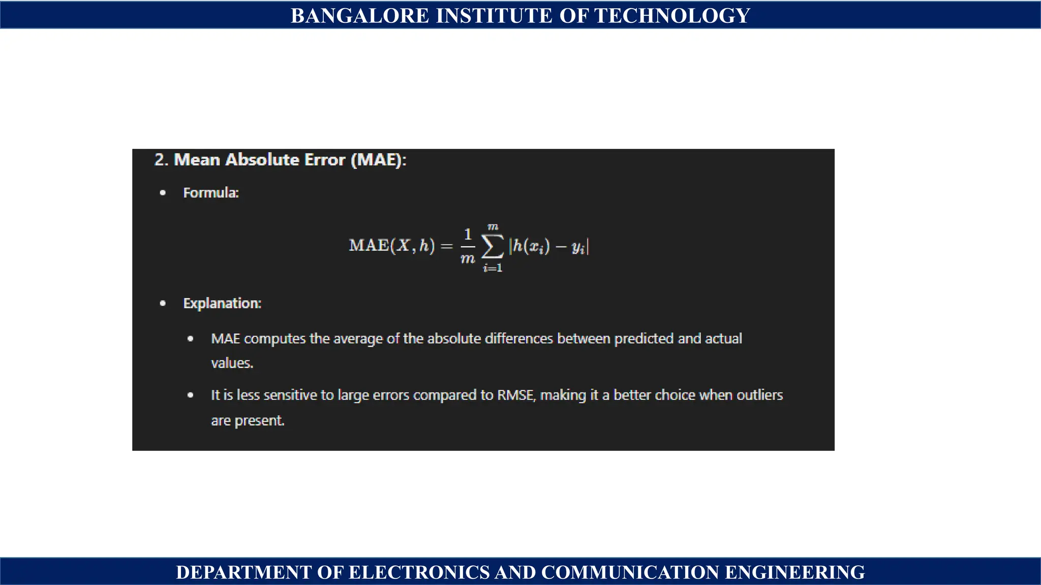 BANGALORE INSTITUTE OF TECHNOLOGY
DEPARTMENT OF ELECTRONICS AND COMMUNICATION ENGINEERING
 