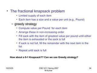 Greedy Algorithm - advanced algorithm concepts | PPT