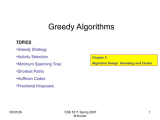 Minimum spanning tree of a graph - greedy method | PPT
