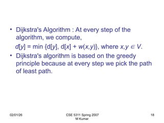 Minimum spanning tree of a graph - greedy method | PPT