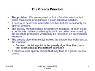 Minimum spanning tree of a graph - greedy method | PPT