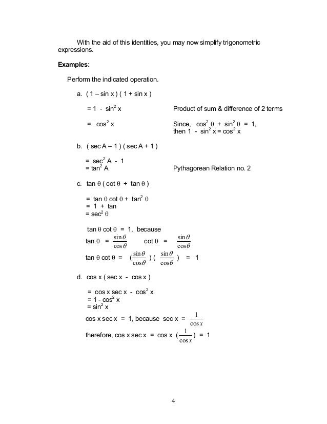 Module 5 circular functions