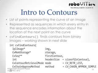 RoboCV Module 5: Contours using OpenCV | PPTX