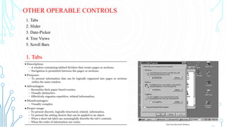 User Interface Design Module 5 screen based controls | PDF