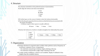 User Interface Design Module 5 screen based controls | PDF
