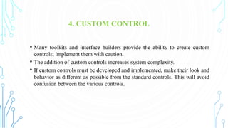 User Interface Design Module 5 screen based controls