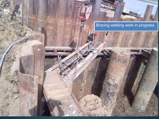 Bracing welding work in progress
97
 