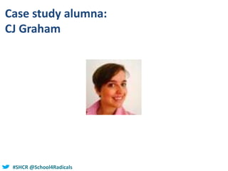 #SHCR @school4radicals#SHCR @School4Radicals
Case study alumna:
CJ Graham
 