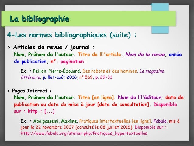 Module 5 bibliographie
