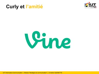 IUT Information-Communication | Module "Stratégie de communication" | © Adrien QUENETTE
Curly et l’amitié
 