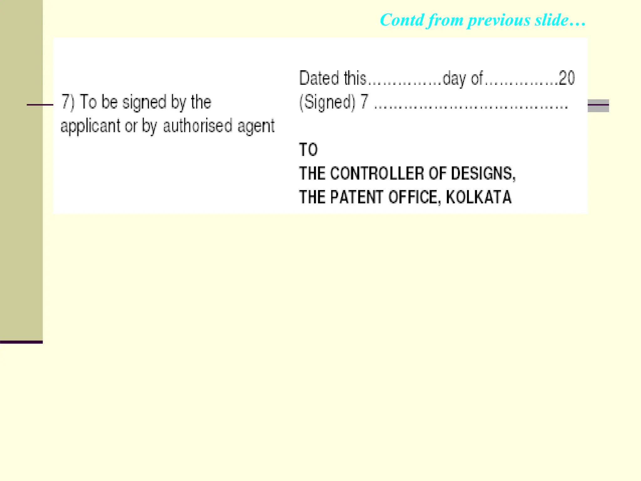 Contd from previous slide…
 