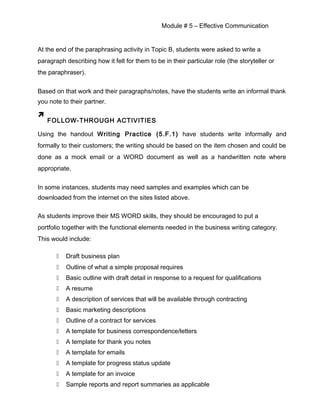 Module 5 communication | DOC