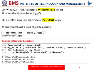 Comprehensive Guide to Python File Handling and Path Management | PDF