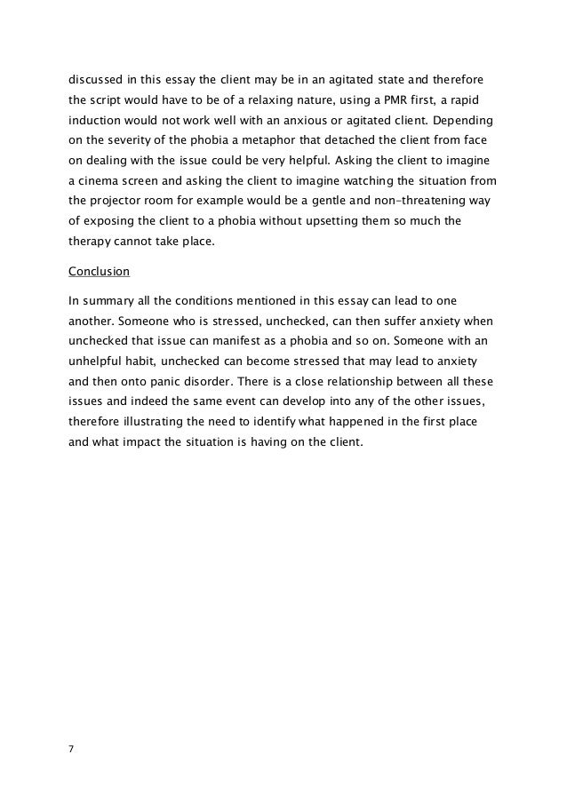 College essay anxiety disorder