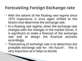 Module 5=International Parity Relationships and forecasting foreign ...