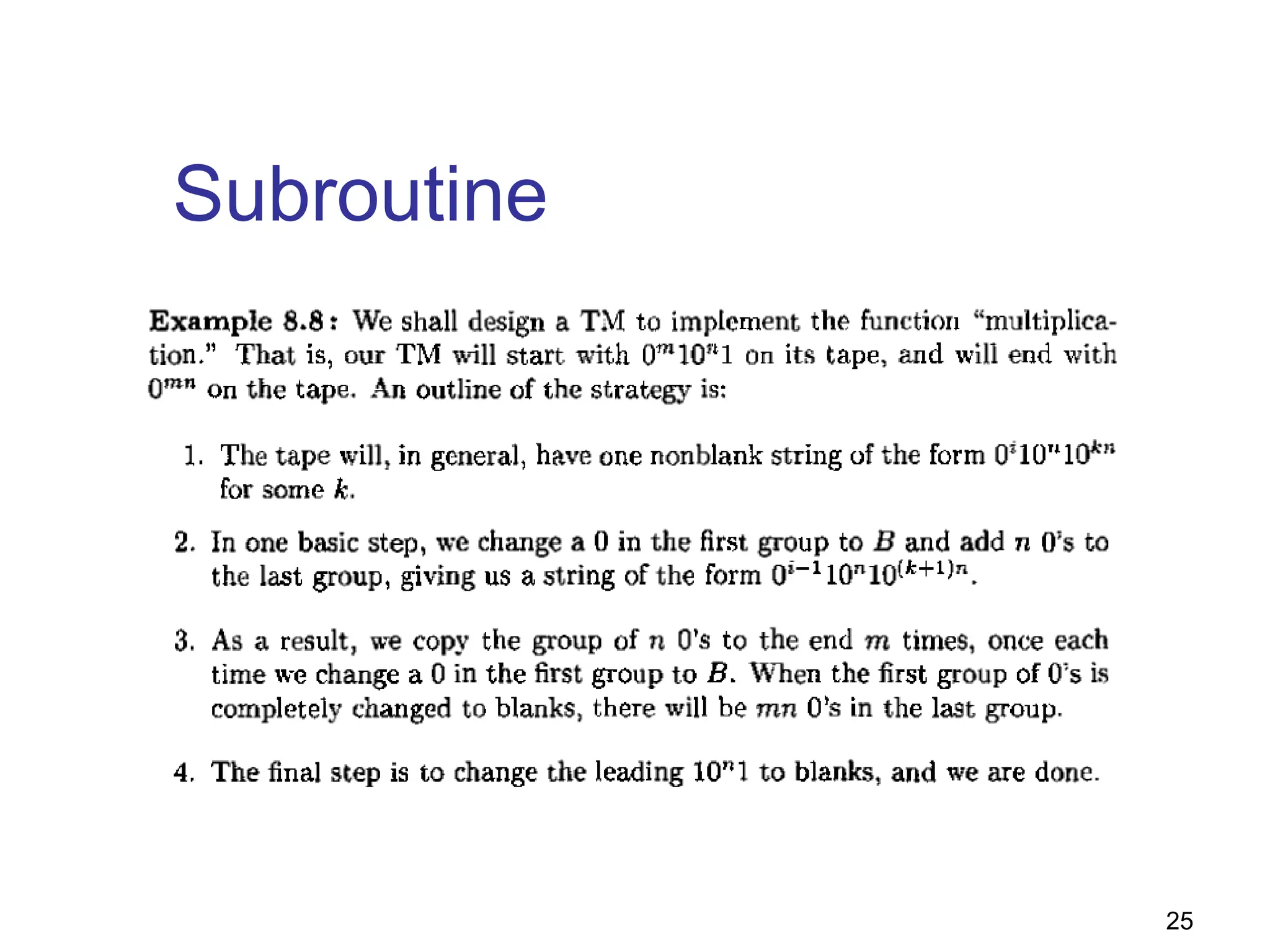 Subroutine
25
 
