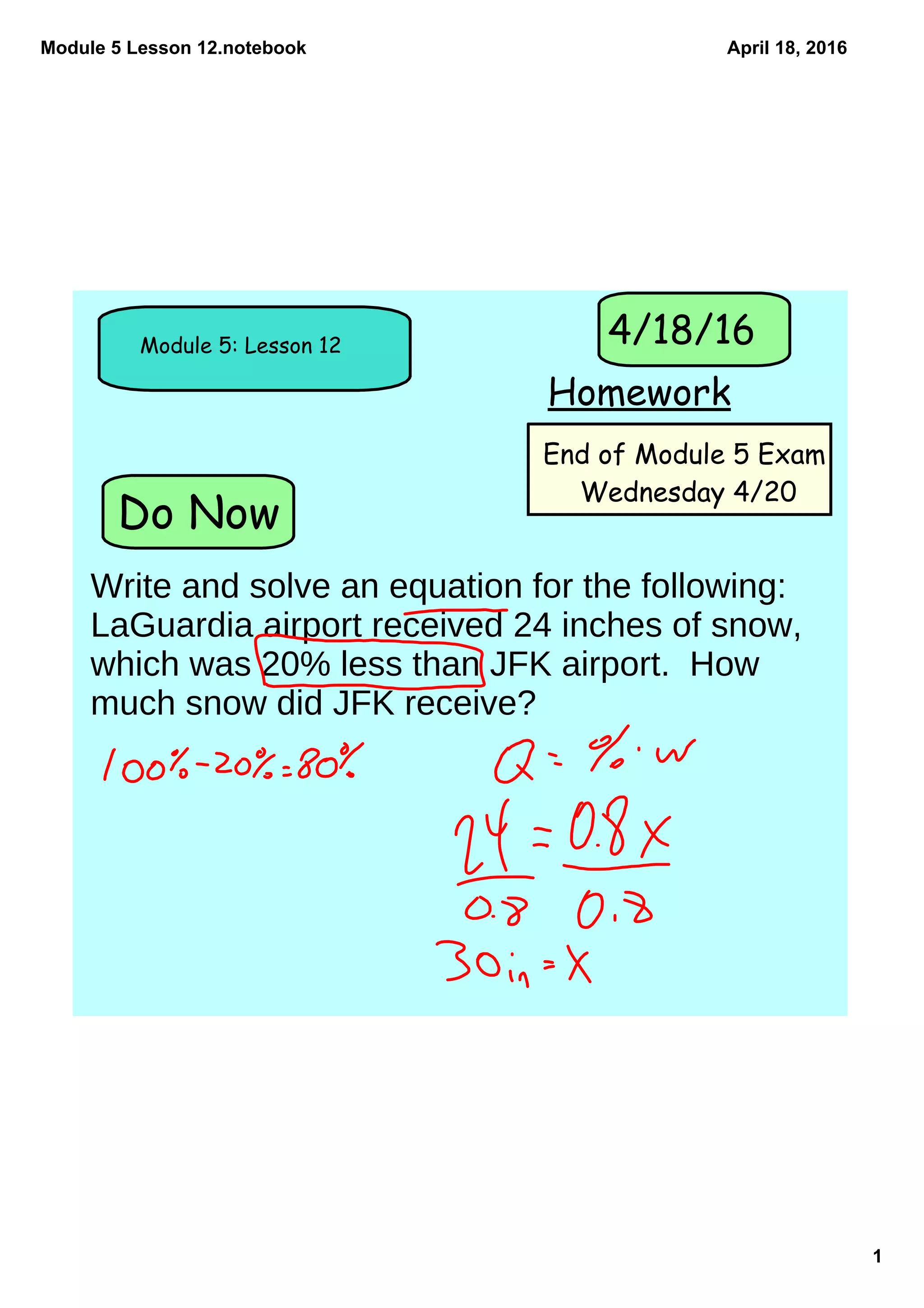 Module 5 lesson 12 | PDF