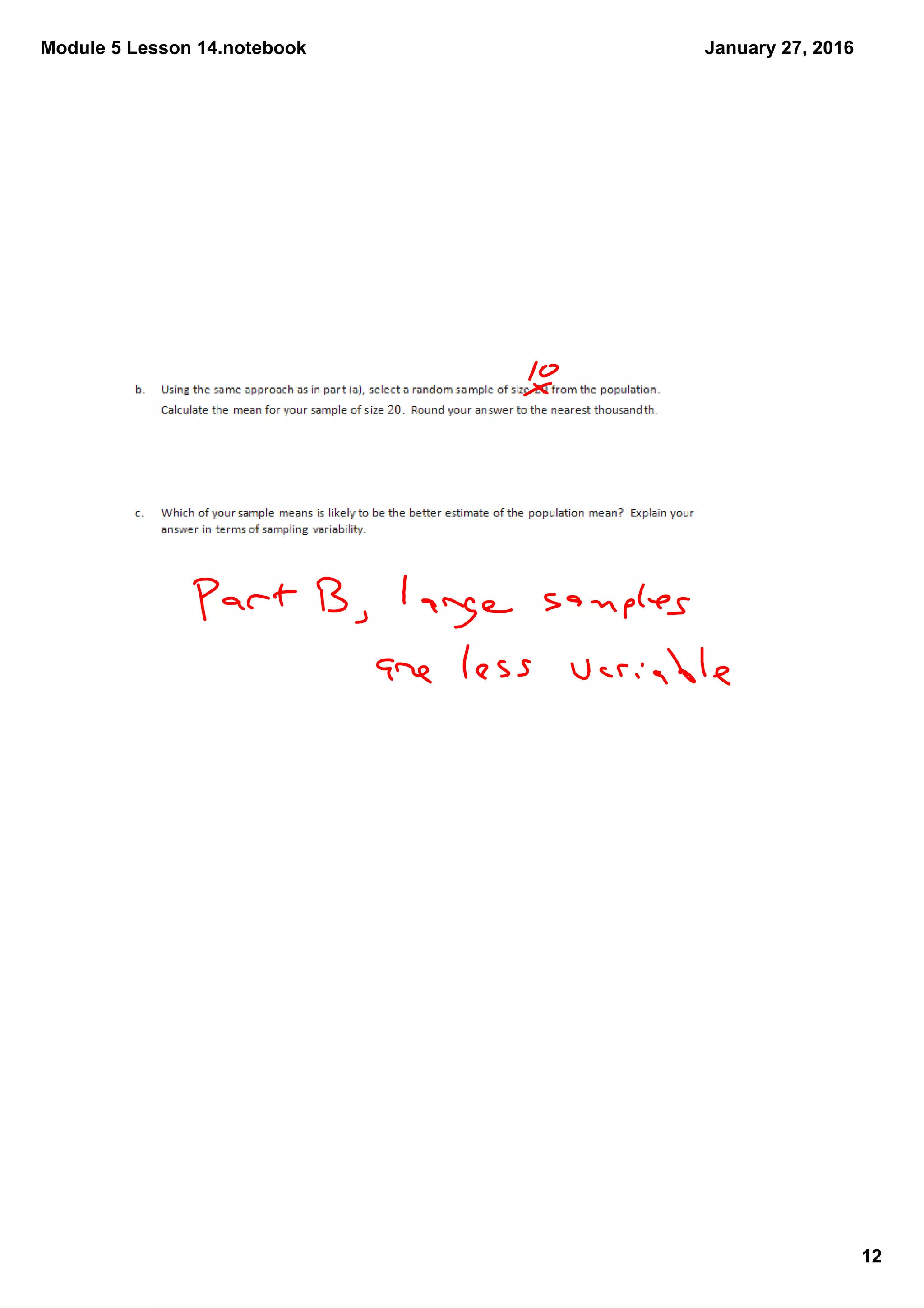 Module 5 Lesson 14.notebook
12
January 27, 2016
 