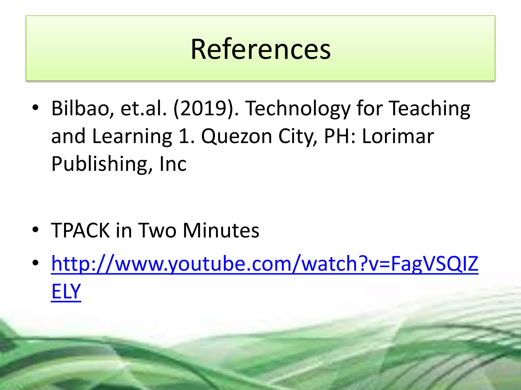 TPACK as a Framework for Technology Driven Teaching and Learning | PDF