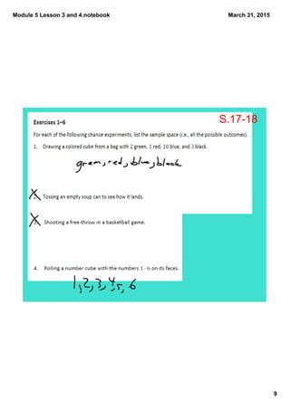 Module 5 Lesson 3 and 4.notebook
9
March 31, 2015
S.17­18
 