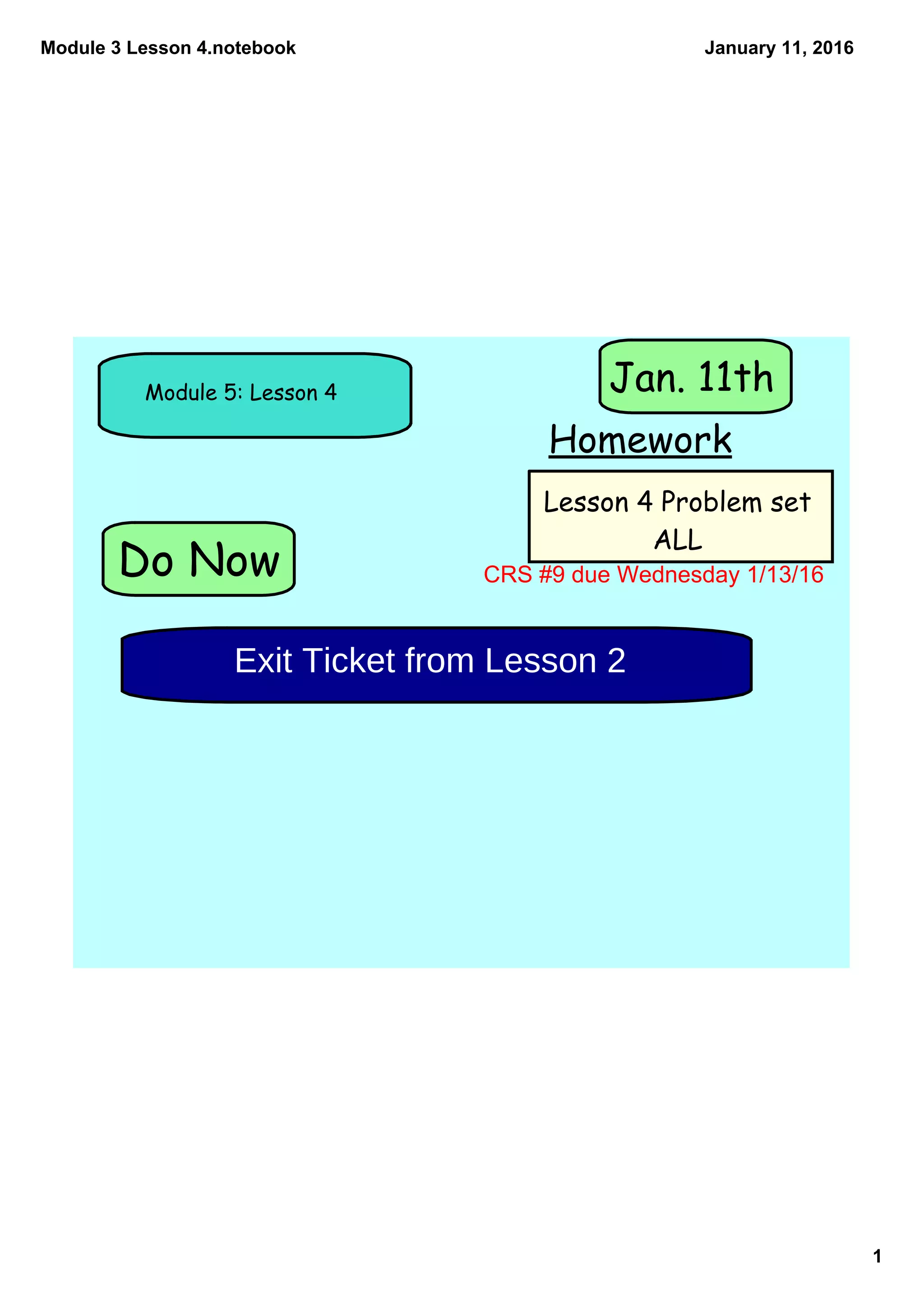 Module 5 lesson 4 | PDF
