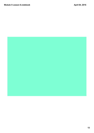 Module 5 lesson 6 | PDF