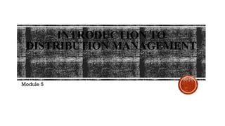 Module 5 LSCM.pptx notes and material for free reference | PPTX