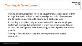 Comprehensive Guide to Training and Development in HR Management | PDF