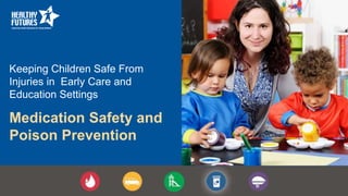 Keeping Children Safe From
Injuries in Early Care and
Education Settings
Medication Safety and
Poison Prevention
 