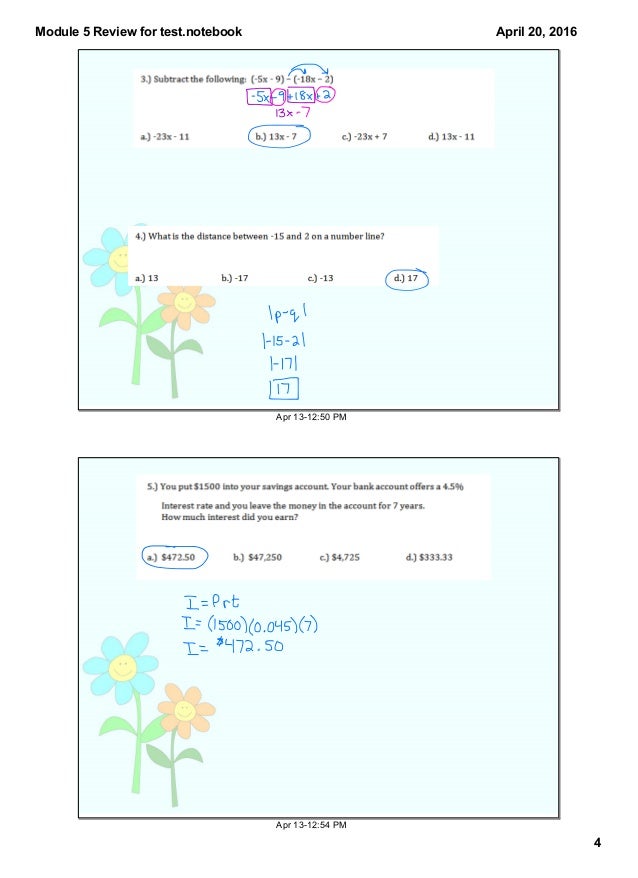 Module 5 review for test answer key