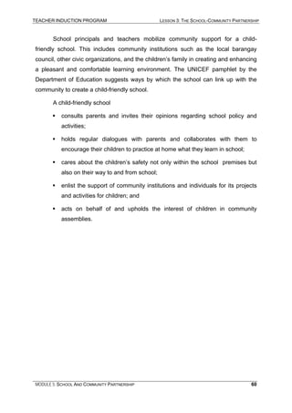 Module 5 school and community partnership | PDF