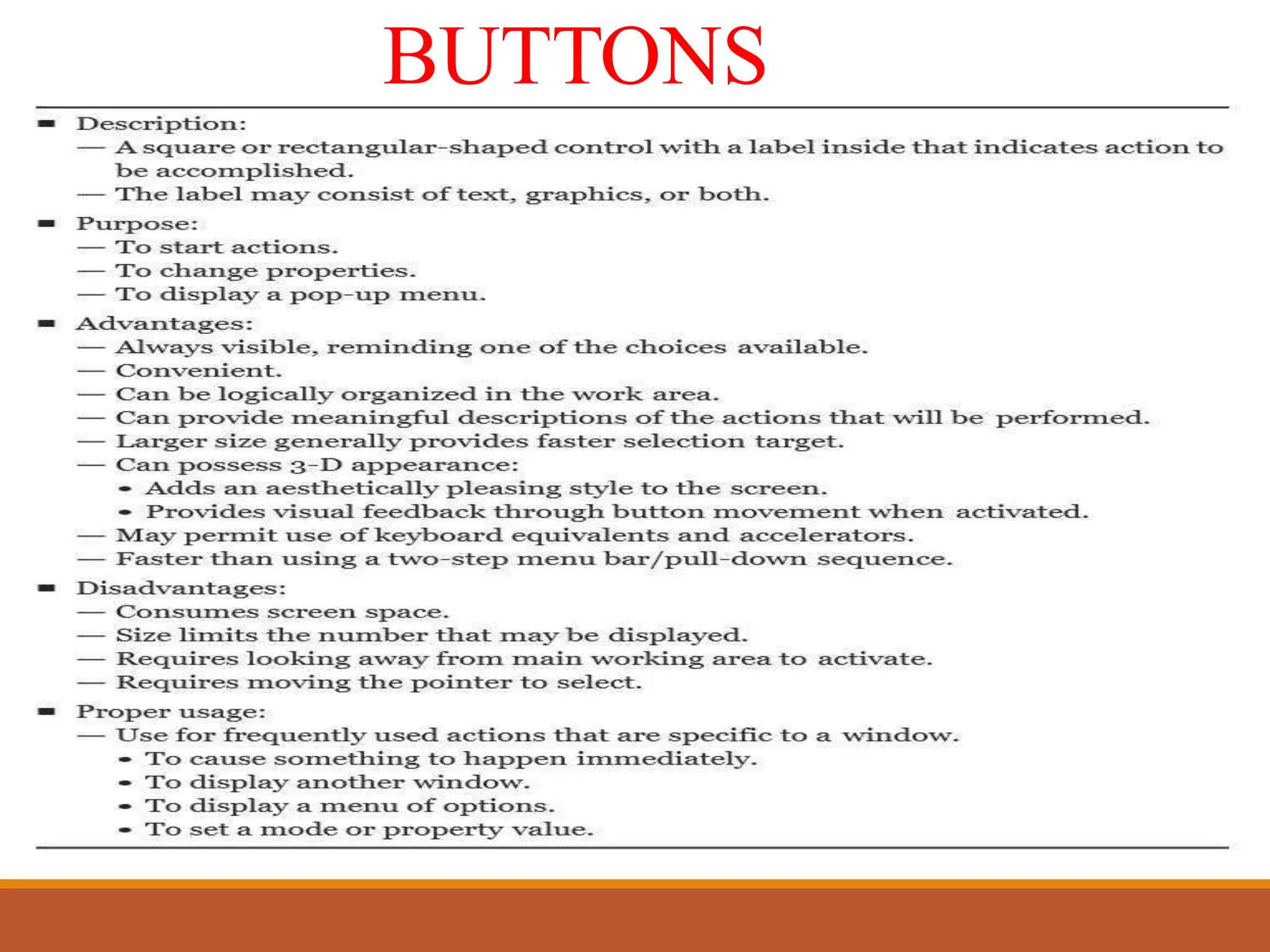 BUTTONS
 