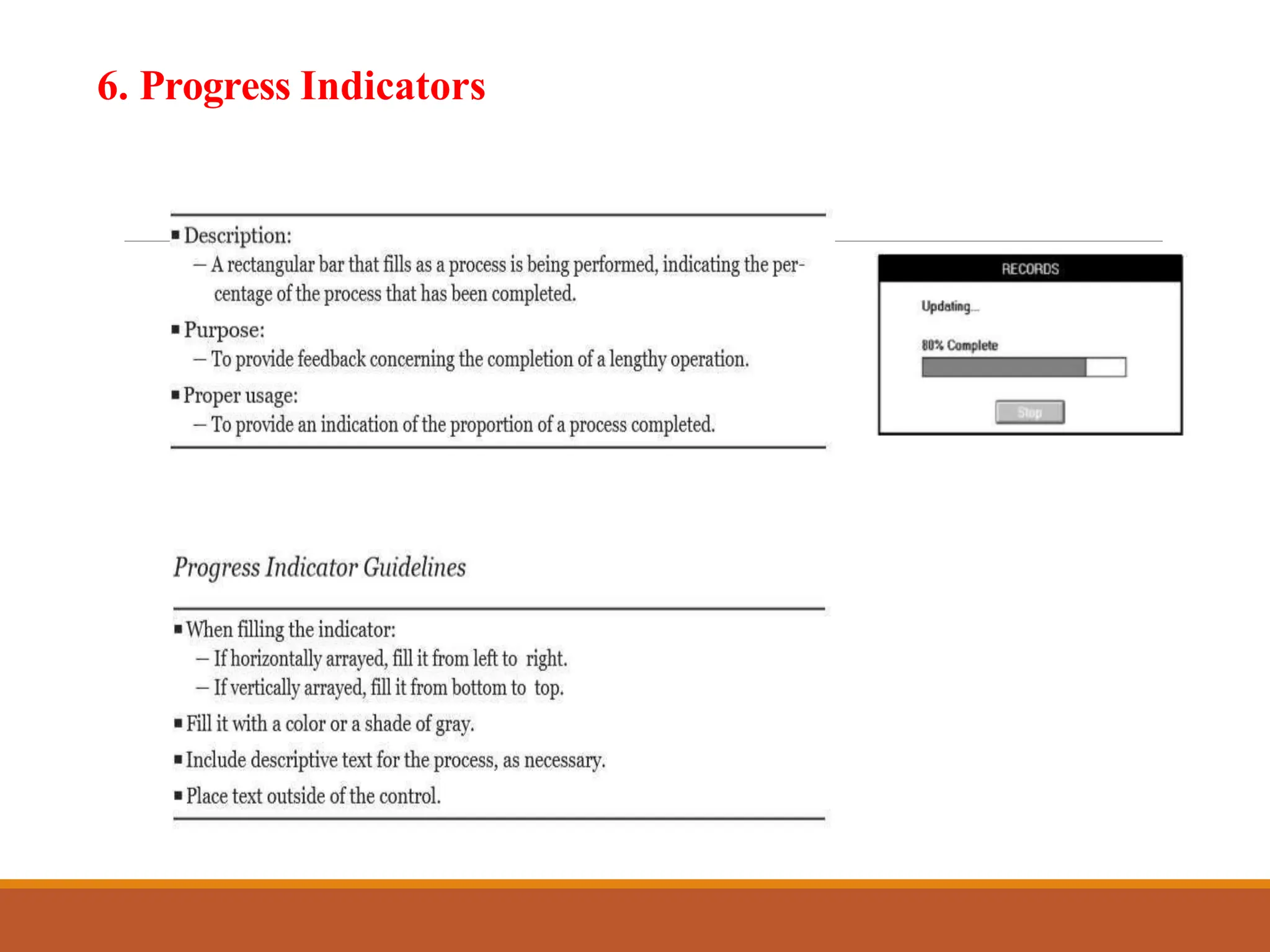 6. Progress Indicators
 