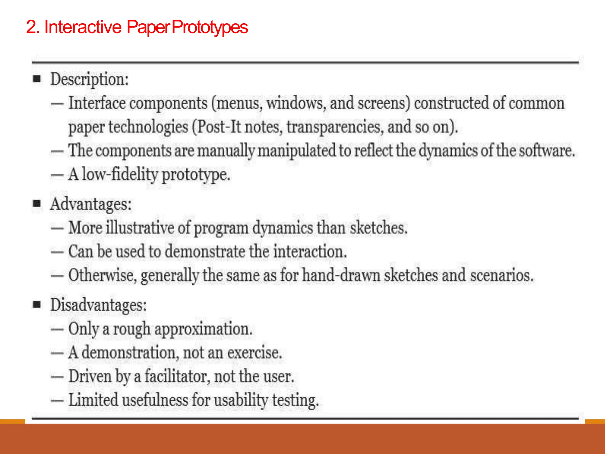 2. Interactive PaperPrototypes
 