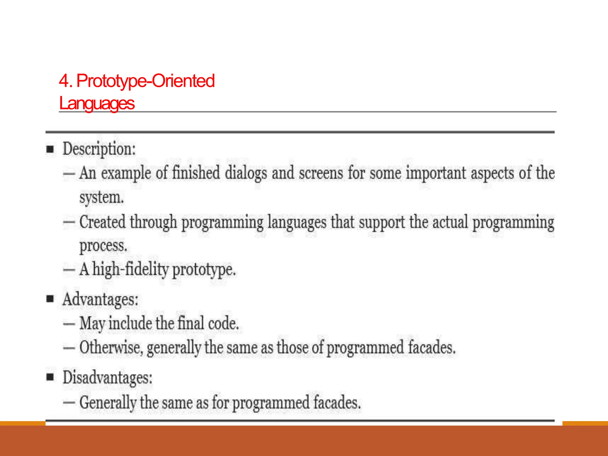4.Prototype-Oriented
Languages
 